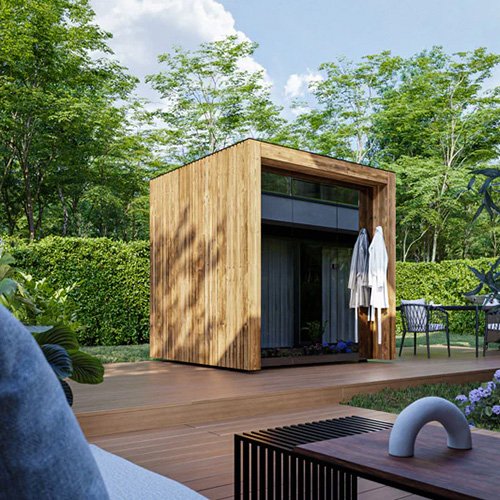 THERMASOL FORTIS FULLY ASSEMBLED OUTDOOR SAUNA, TINTED GLASS FRONT